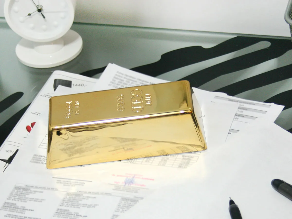 Gold Bar Doorstop